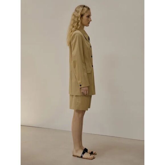 Low Classic Natural Curved Sleeve Cotton Blazer size Small - Picture 5 of 12